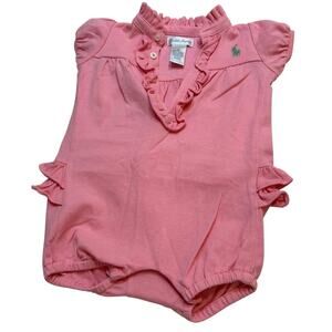 Ralph Lauren Baby Girl Pink Rompers sz 3 m